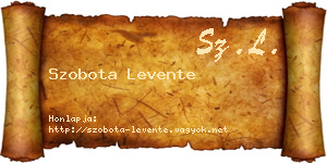 Szobota Levente névjegykártya