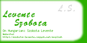 levente szobota business card